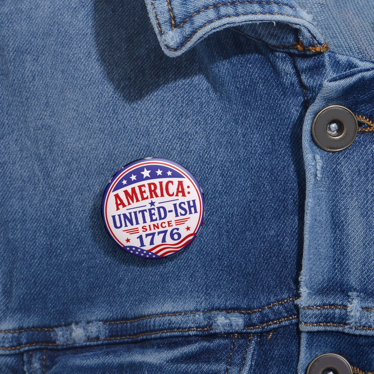 America United-ish Since 1776 Patriotic Pinback Button | Americana Badge - Buttons, Pinback - EpiAl's Shop