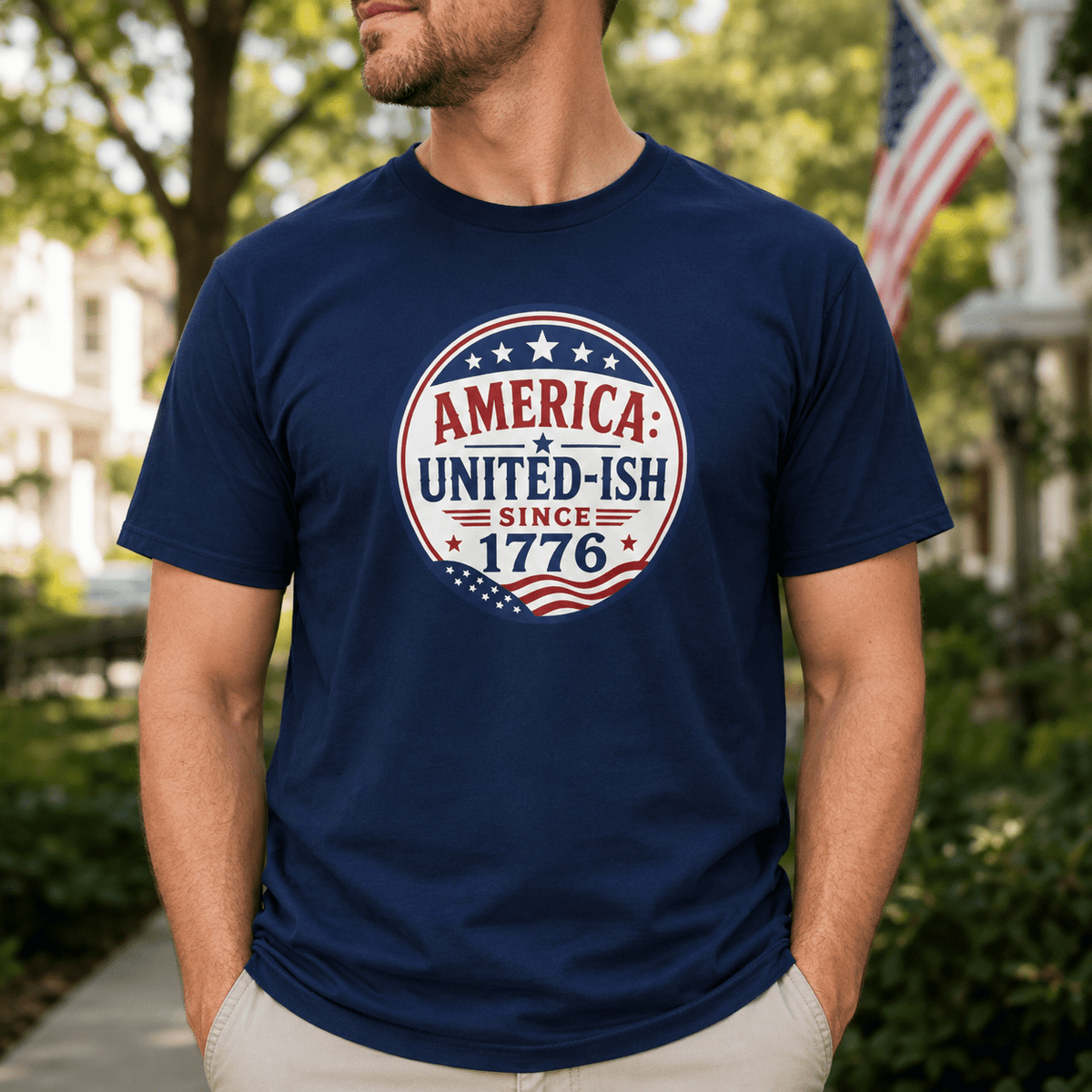 America United-ish Since 1776 Patriotic USA T-Shirt | Americana Tee - Clothing, Unisex, T-Shirts - EpiAl's Shop