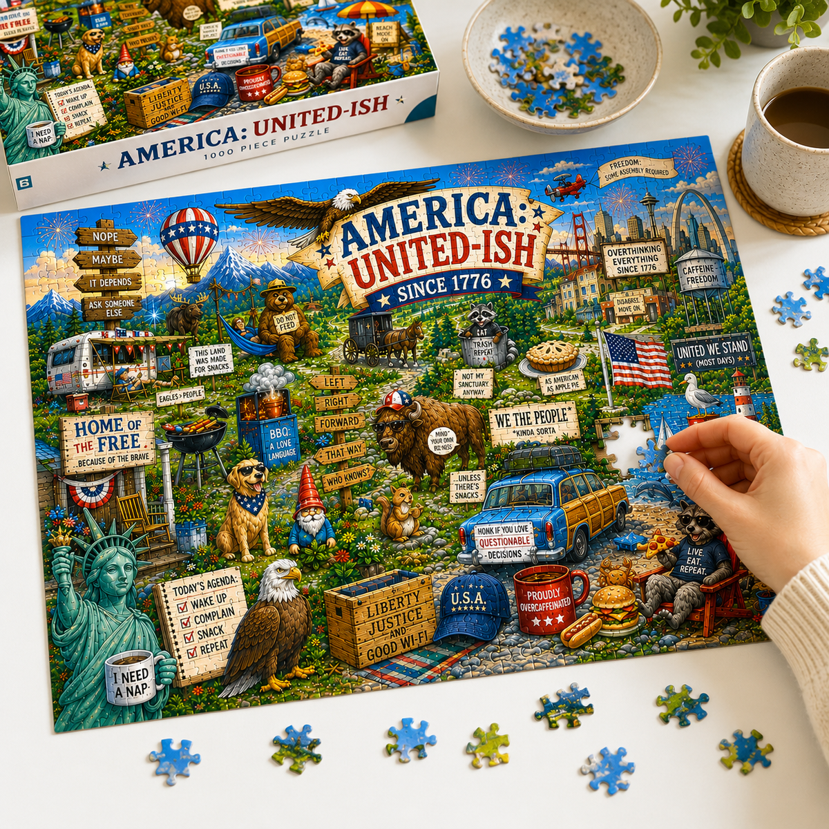 America: United-ish Since 1776 Puzzle | Funny Americana Jigsaw - Toys & Games, Puzzles - EpiAl's Shop