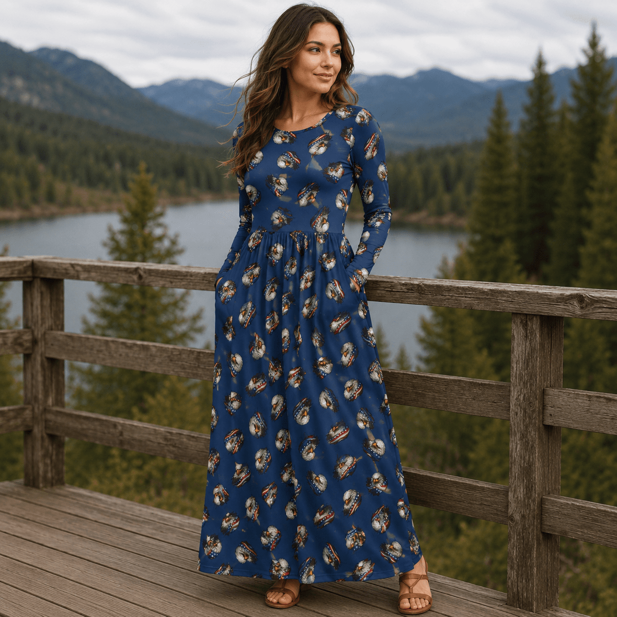 America: Weathering Storms Since 1776 Long Sleeve Skater Dress - Clothing, Women, Dresses - EpiAl's Shop