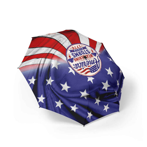 America: Weathering Storms Since 1776 Patriotic Umbrella (Semi-Automatic) - Rain Gear, Umbrellas - EpiAl's Shop