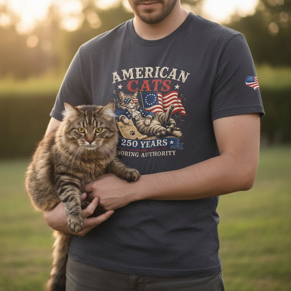 American Cats: 250 Years of Ignoring Authority Patriotic T-Shirt - Clothing, Unisex, T-Shirts - EpiAl's Shop
