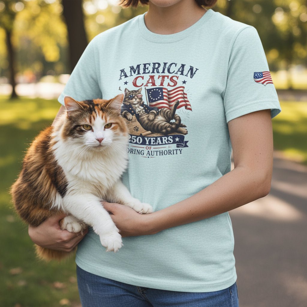 American Cats: 250 Years of Ignoring Authority Patriotic T-Shirt - Clothing, Unisex, T-Shirts - EpiAl's Shop
