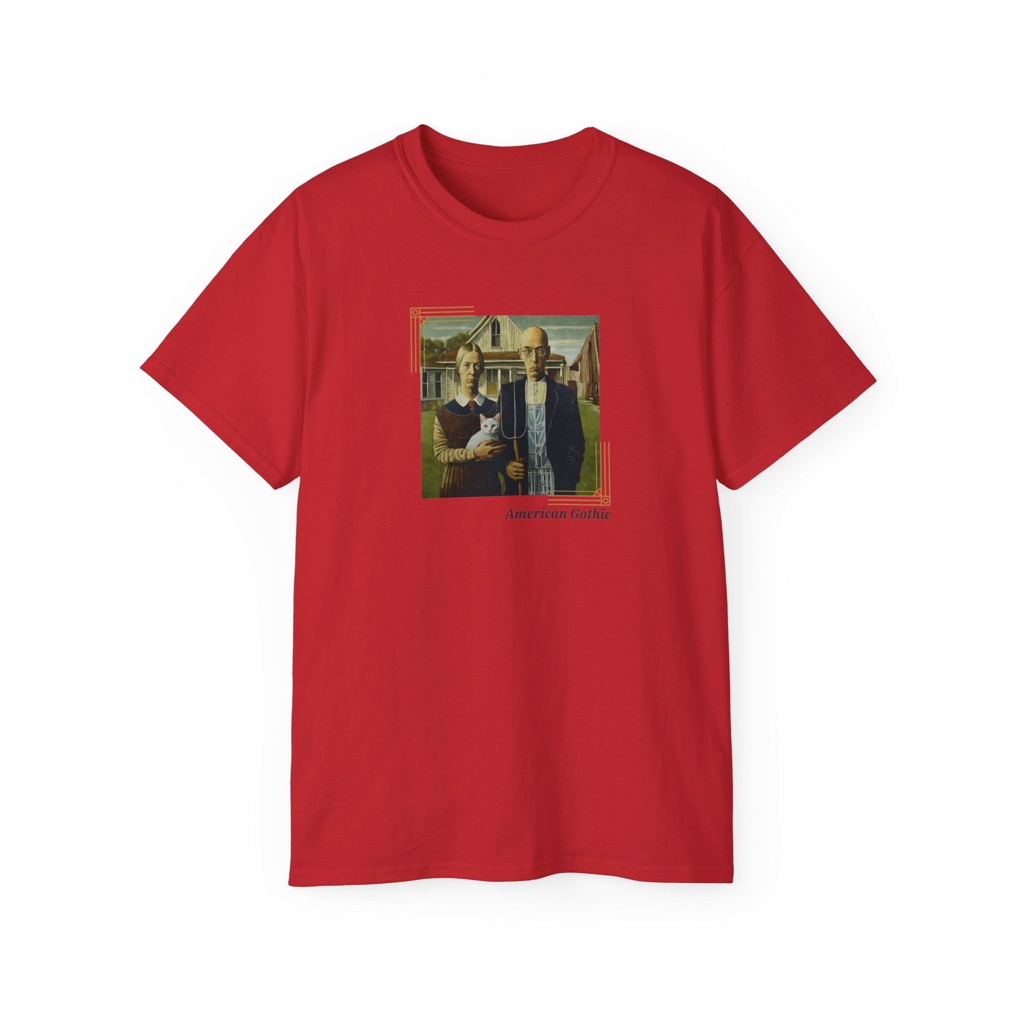 American Gothic Cat Unisex Ultra Cotton Tee - T - Shirt - Epileptic Al’s Shop