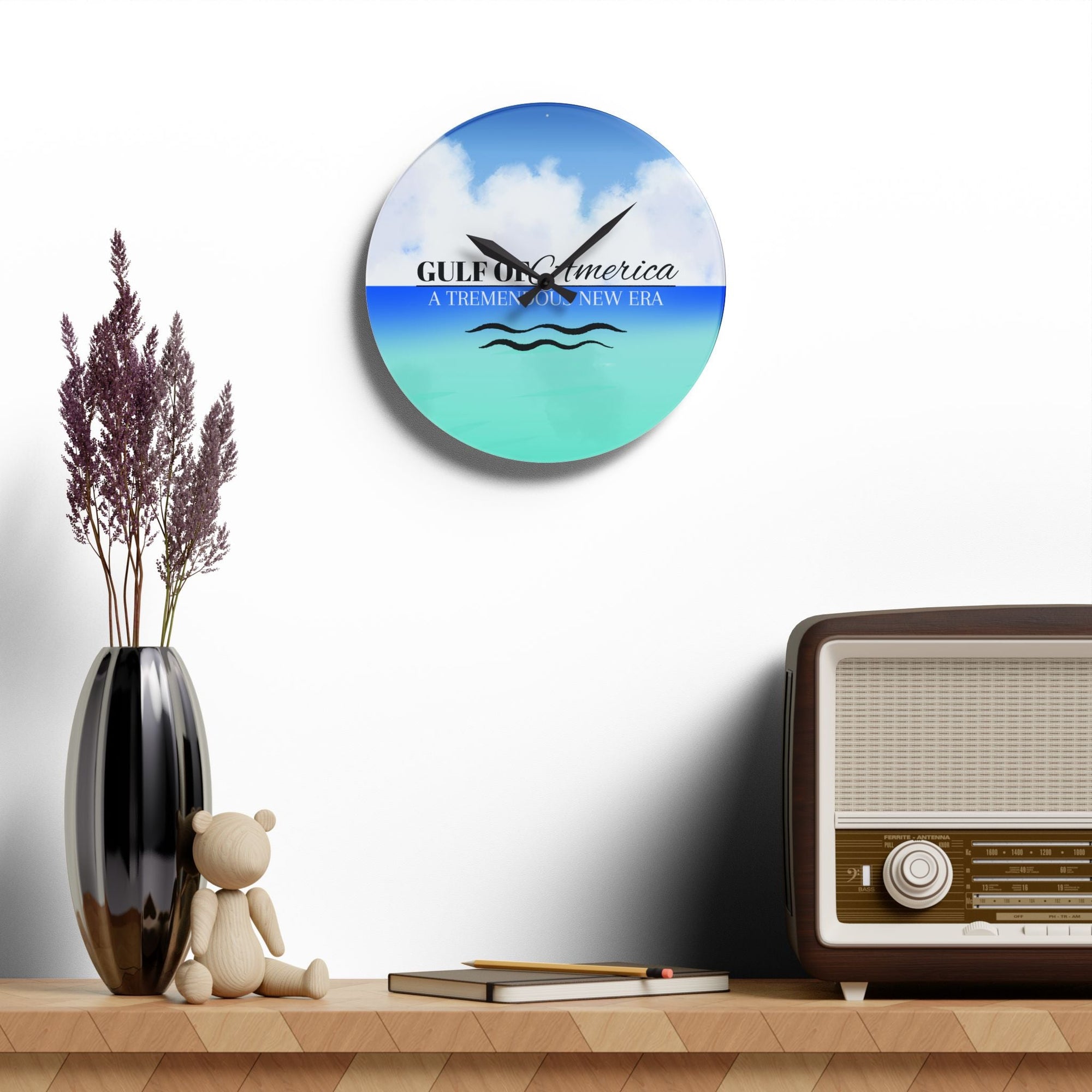 American Gulf Acrylic Wall Clock - Decor, Home, Wall Clocks - EpiAl's Shop