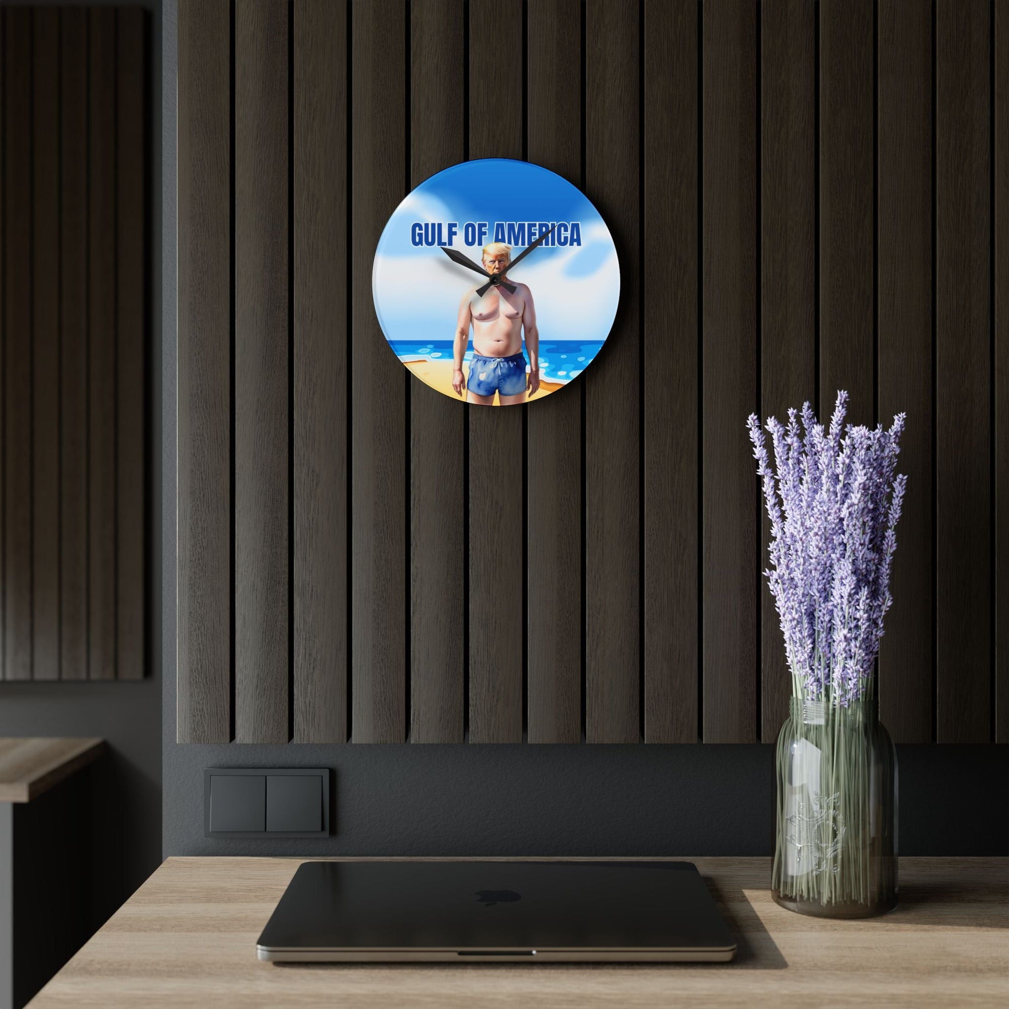 American Gulf Acrylic Wall Clock - Stylish Coastal Home Decor - Decor, Home, Wall Clocks - EpiAl's Shop