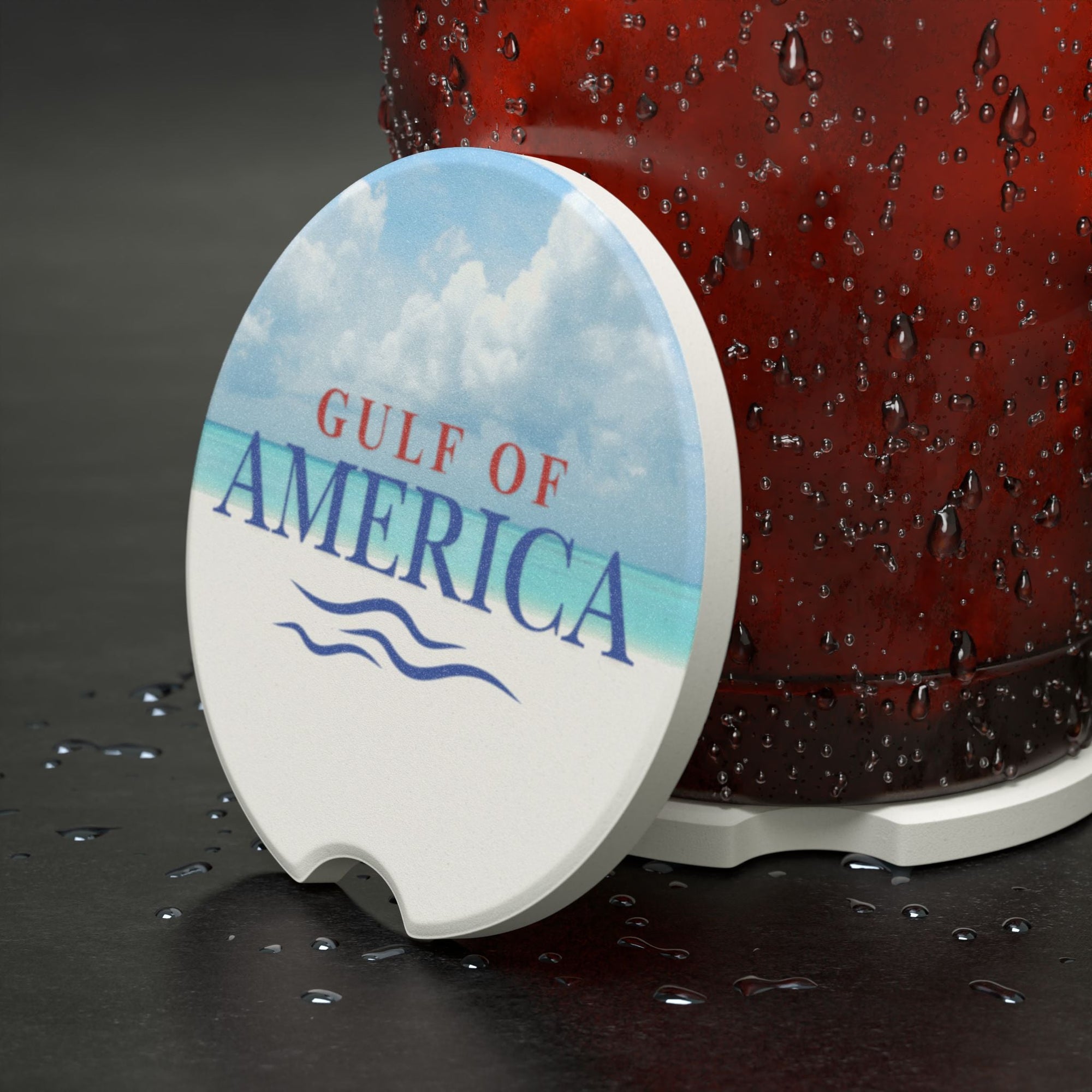 American Gulf Beach Soapstone Car Coaster - Accessories, Auto, Coasters - EpiAl's Shop