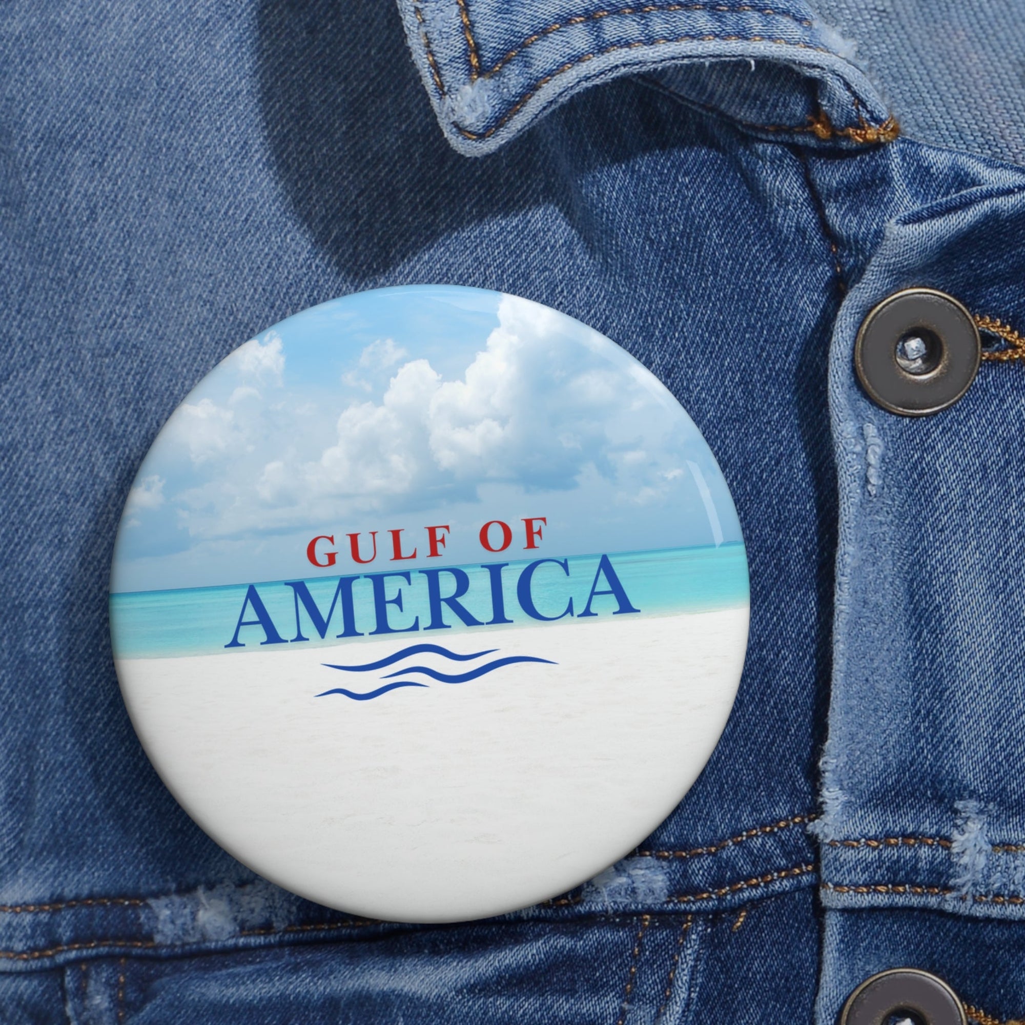 American Gulf Beach Travel Pin Buttons - Collectibles, Pinback Buttons - EpiAl's Shop
