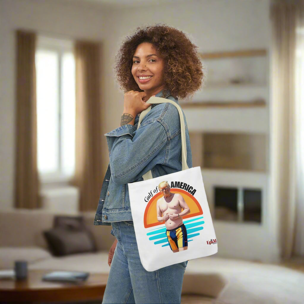 American Gulf Canvas Tote Bag with 4 - Color Straps - Fun Beach Accessory - Bags, Tote - EpiAl's Shop