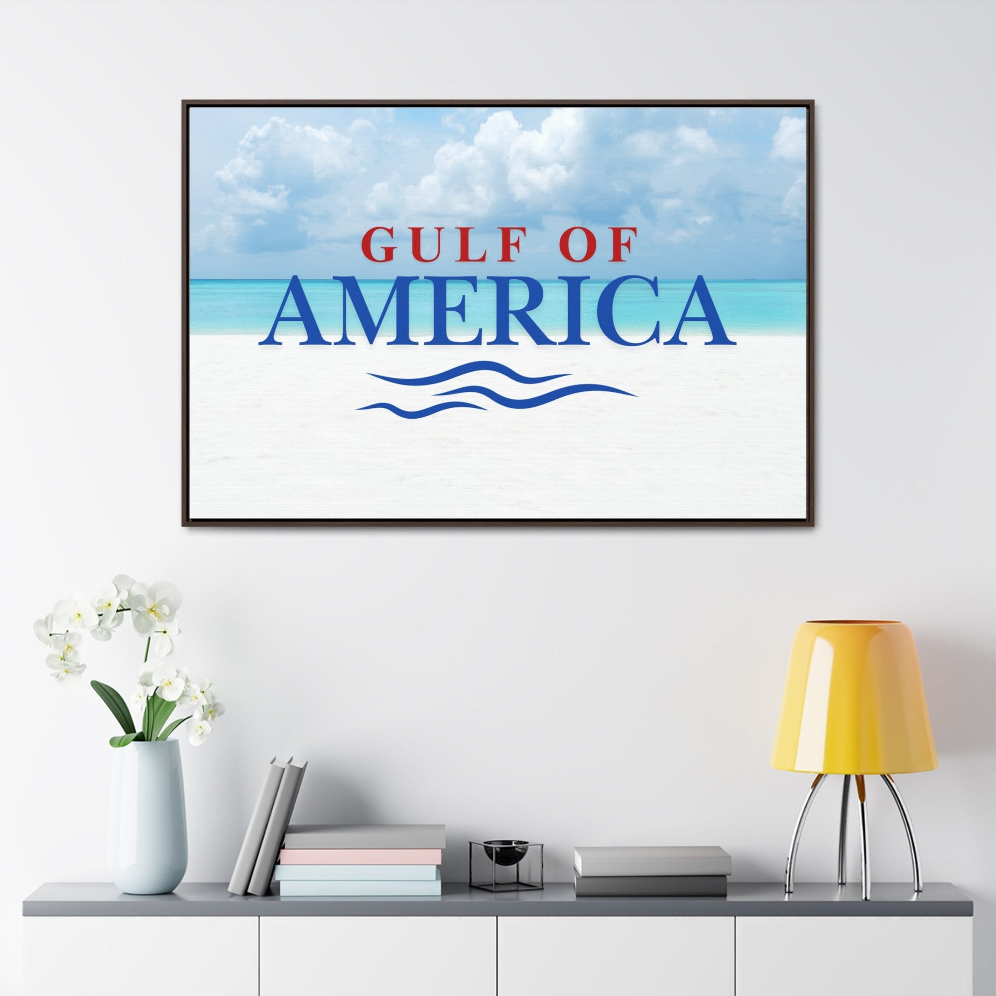 American Gulf Canvas Wrap - Coastal Wall Art for Beach Lovers - Decor, Home, Artwork - EpiAl's Shop