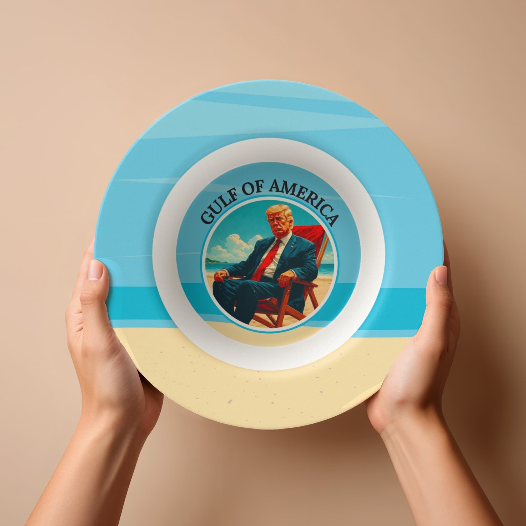American Gulf Collectible Bowl with Beach Sitting Trump - Decor, Kitchen & Dining, Bowls - EpiAl's Shop