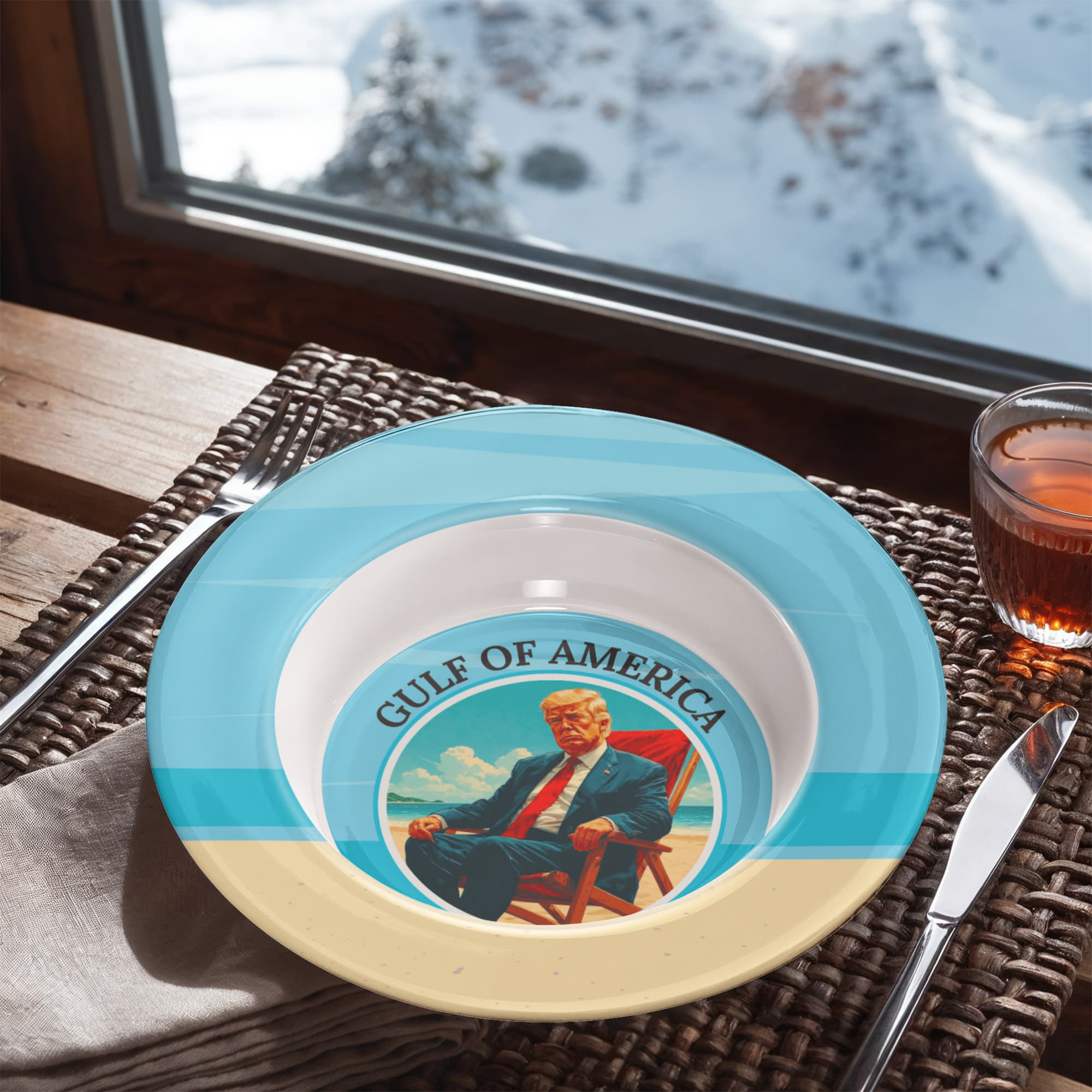 American Gulf Collectible Bowl with Beach Sitting Trump - Decor, Kitchen & Dining, Bowls - EpiAl's Shop