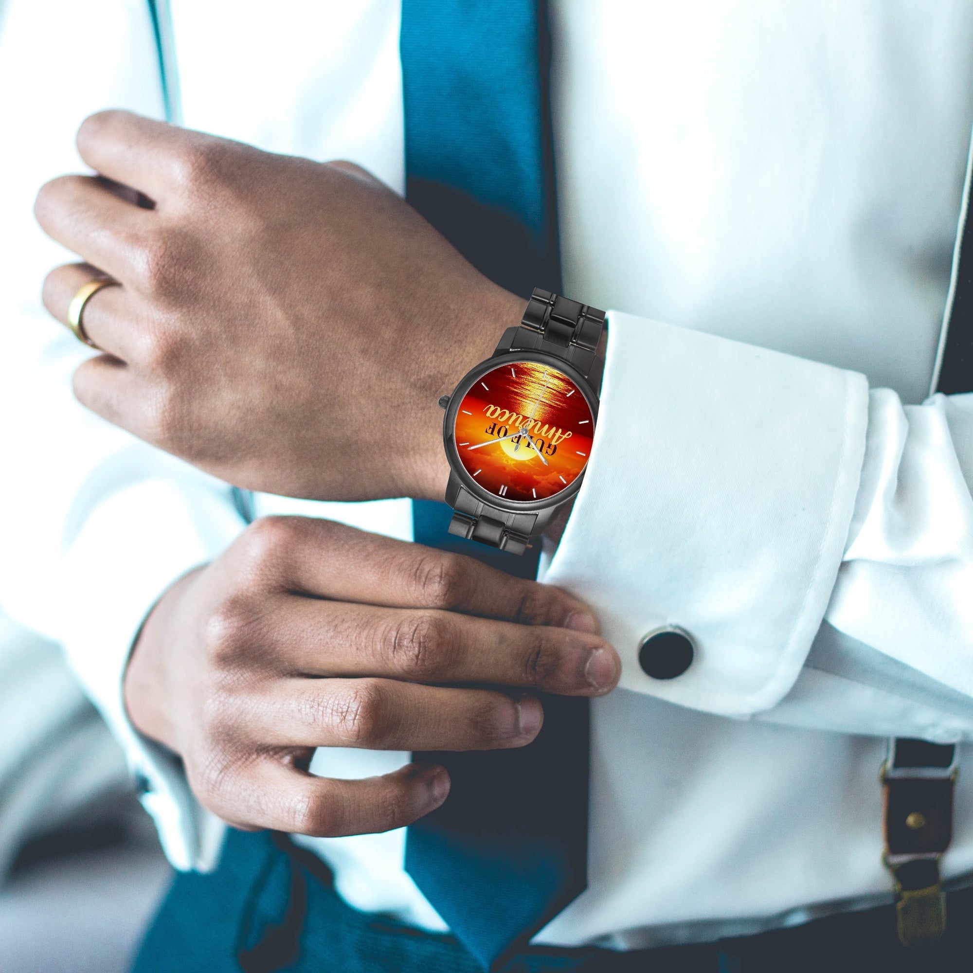 American Gulf Folding Clasp Type Stainless Steel Quartz Watch (With Indicators) - Jewelry, Watches - EpiAl's Shop