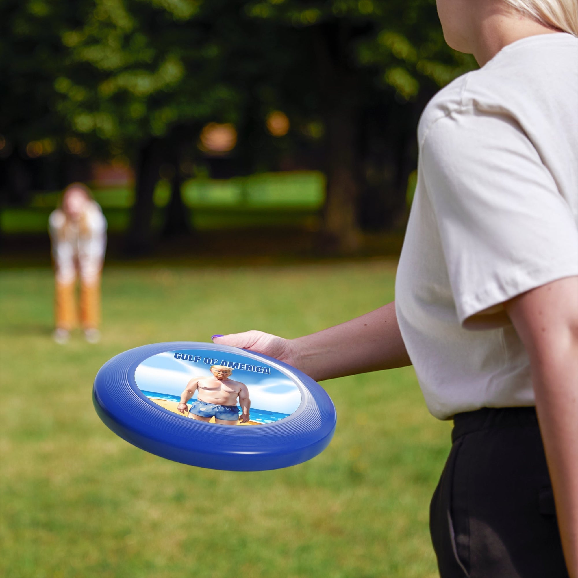 American Gulf Frisbee - Fun Outdoor Flying Disc with Humorous Design - Toys & Games, Flying Disc - EpiAl's Shop