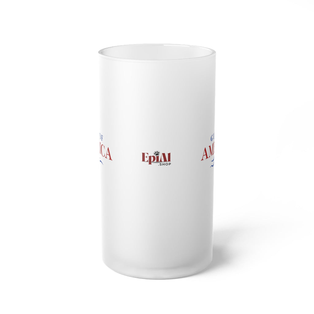 American Gulf Frosted Glass Beer Mug - Drinkware, Beer Mugs - EpiAl's Shop