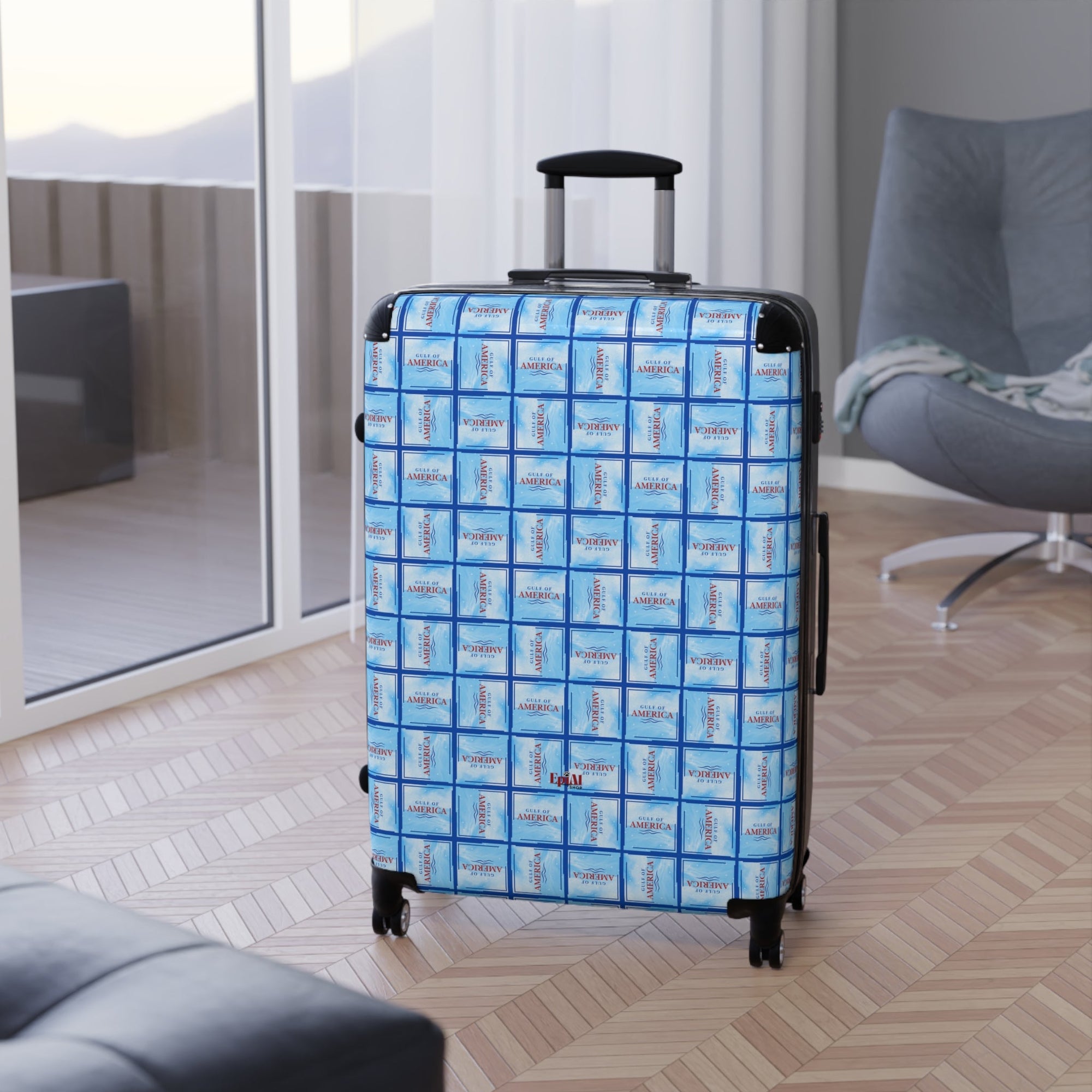 American Gulf Patterned Suitcase - Bags, Suitcases - EpiAl's Shop