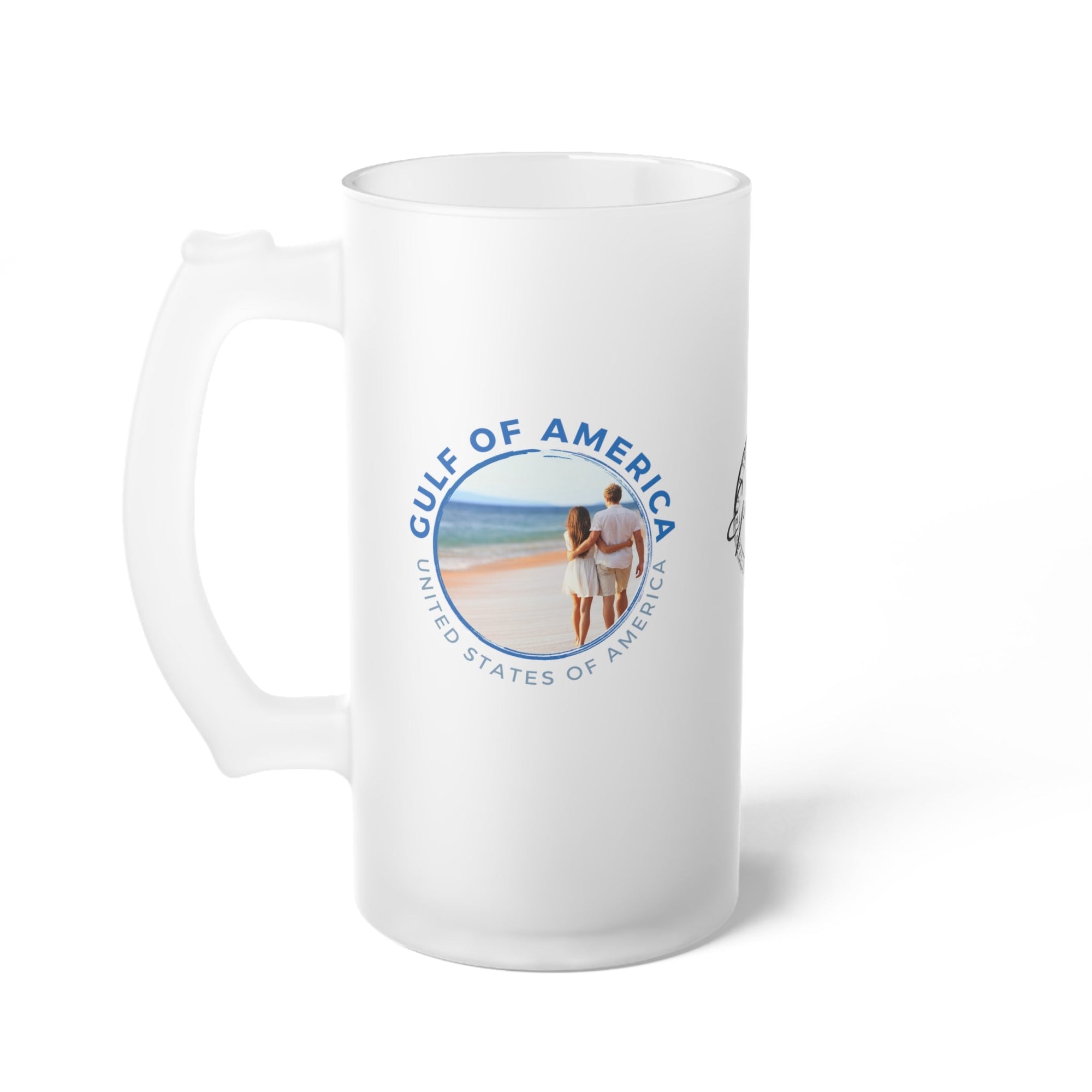 American Gulf USA Frosted Glass Beer Mug - Drinkware, Beer Mugs - EpiAl's Shop