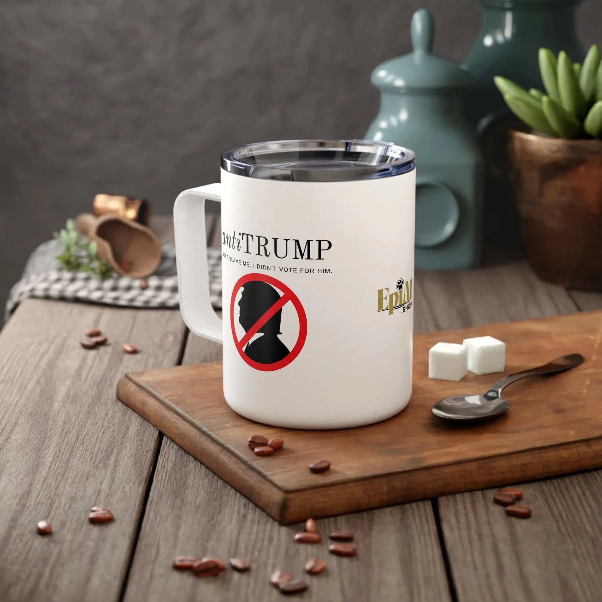 Anti - Trump Insulated Coffee Mug for Trump Lovers - 10oz - Drinkware, Coffee Mugs - EpiAl's Shop