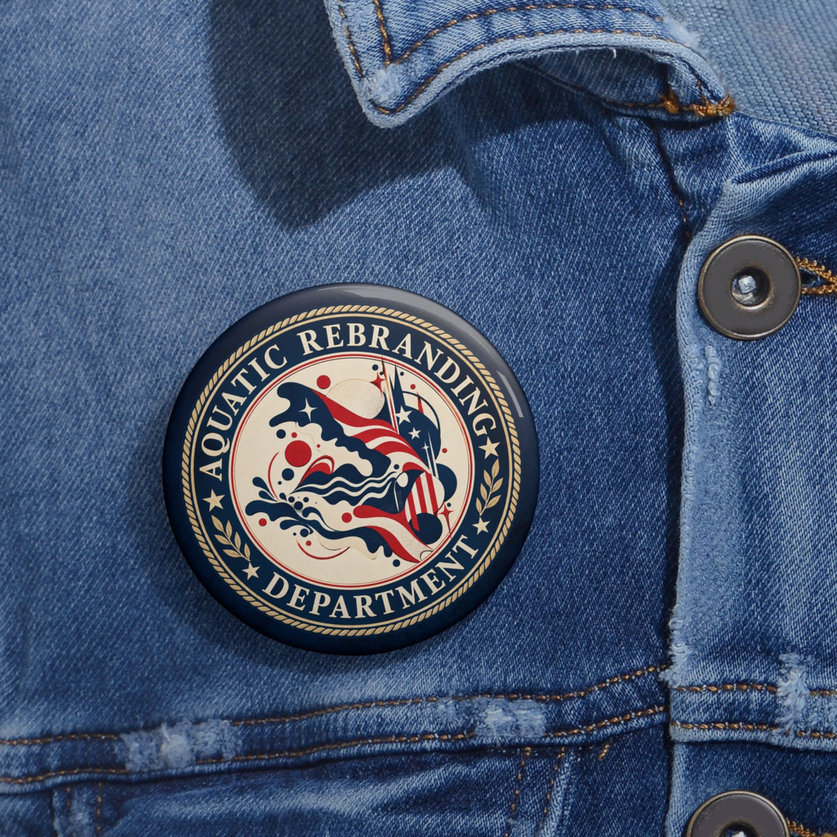 Aquatic Rebranding Department Pin Button | Trump Water Renaming Political Humor - Buttons, Pinback - EpiAl's Shop