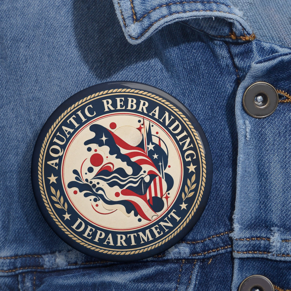 Aquatic Rebranding Department Pin Button | Trump Water Renaming Political Humor - Buttons, Pinback - EpiAl's Shop