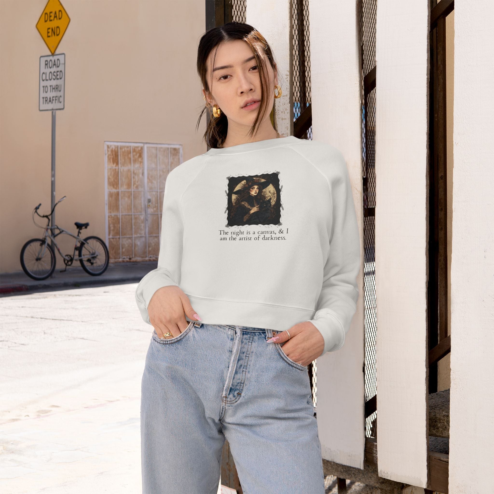 Artist of Darkness Women's Cropped Fleece Pullover - Clothing, Sweatshirts, Crop - EpiAl's Shop