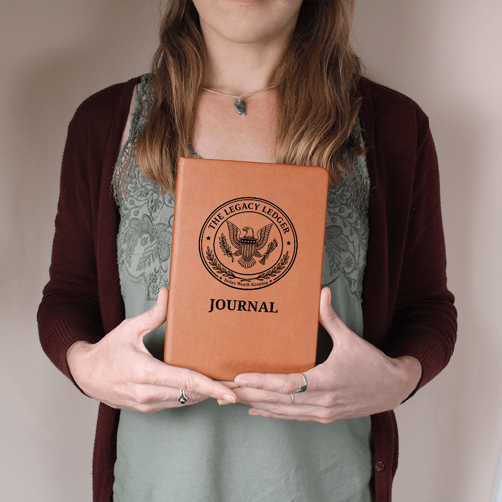 The Legacy Ledger Journal | Vintage Faux Seal Vegan Leather Notebook
