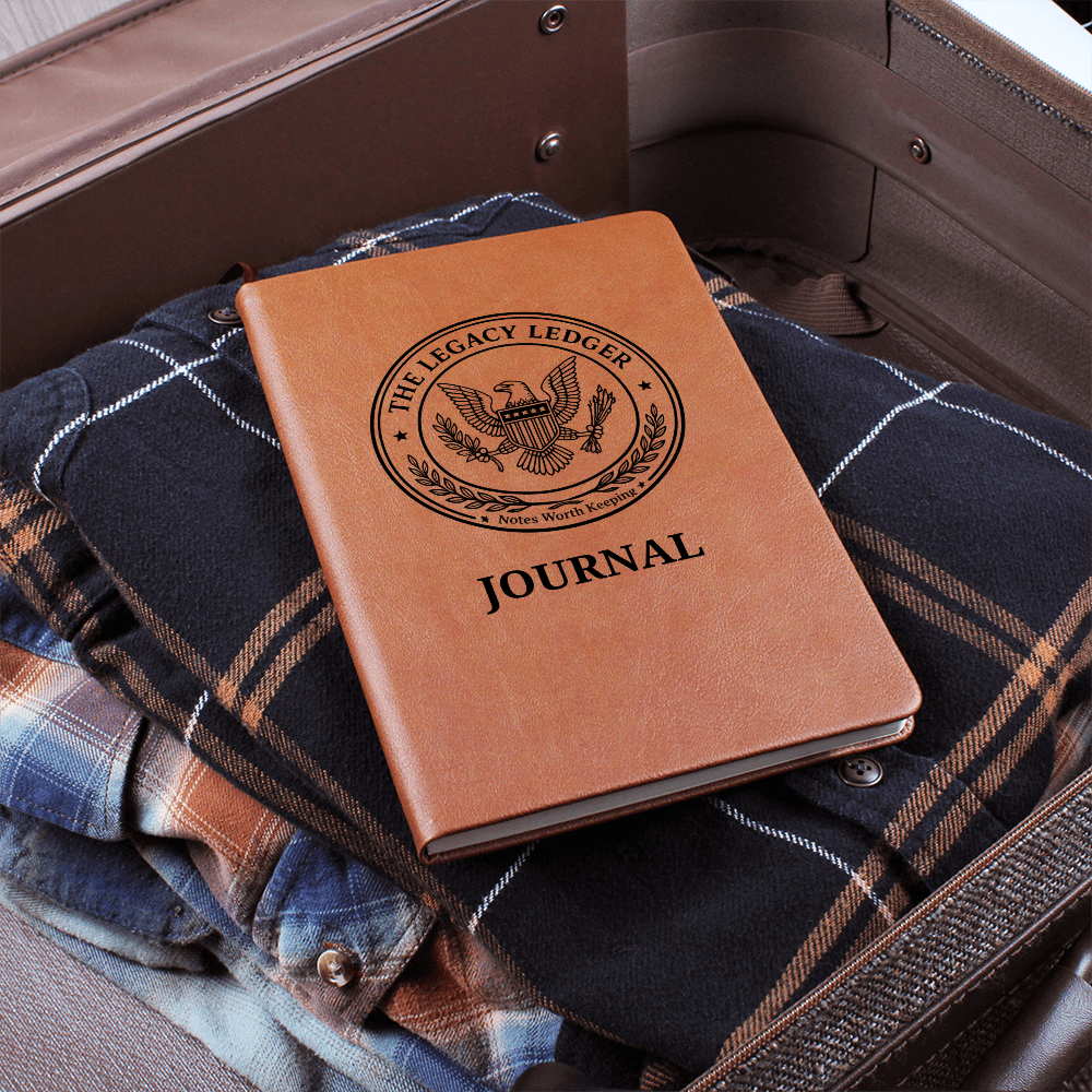 The Legacy Ledger Journal | Vintage Faux Seal Vegan Leather Notebook