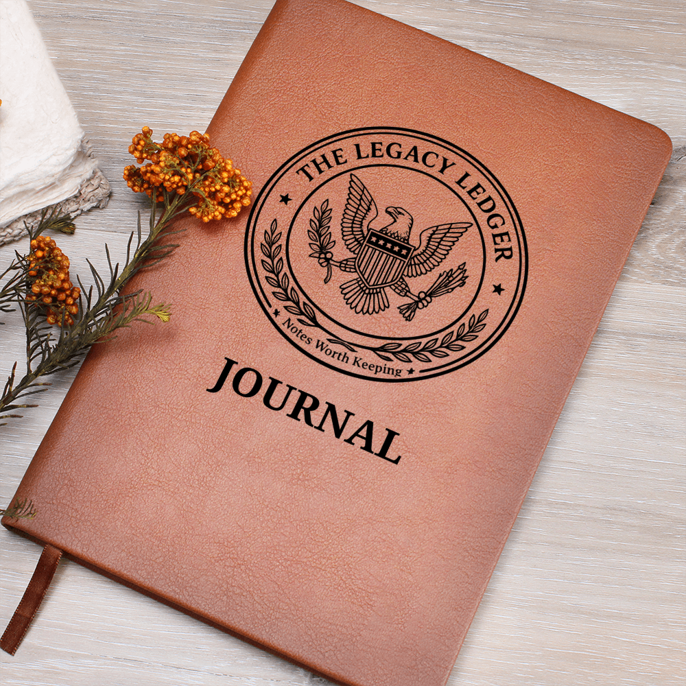 The Legacy Ledger Journal | Vintage Faux Seal Vegan Leather Notebook