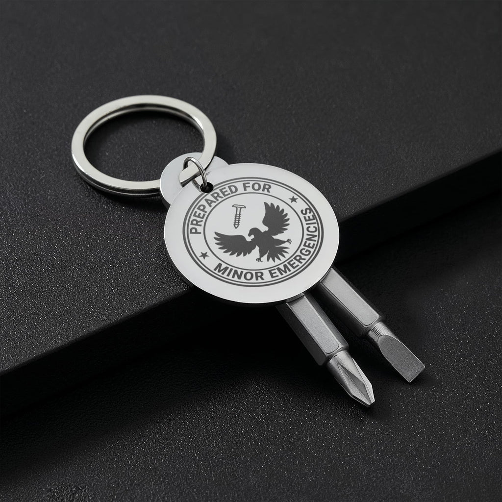 Prepared for Minor Emergencies Pocket Screwdriver Keychain