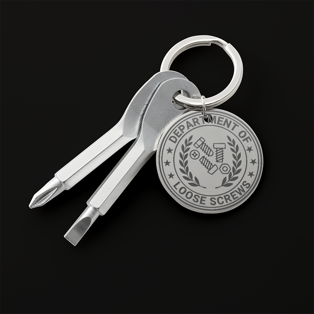 Department of Loose Screws Pocket Screwdriver Keychain