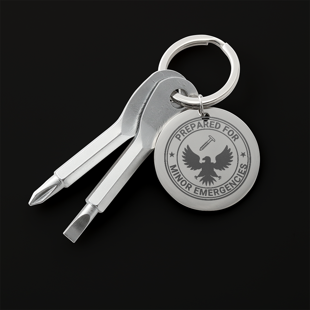 Prepared for Minor Emergencies Pocket Screwdriver Keychain