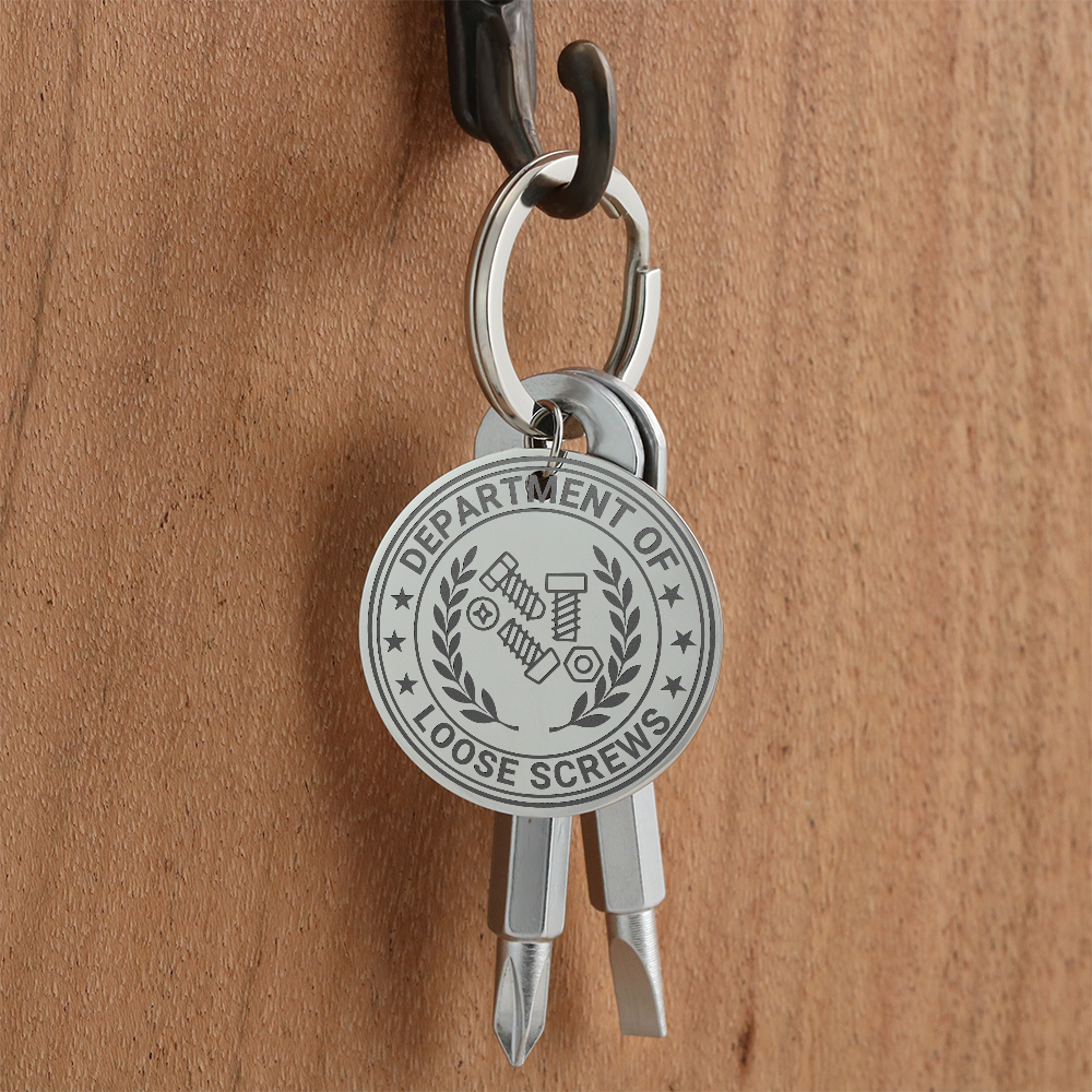 Department of Loose Screws Pocket Screwdriver Keychain