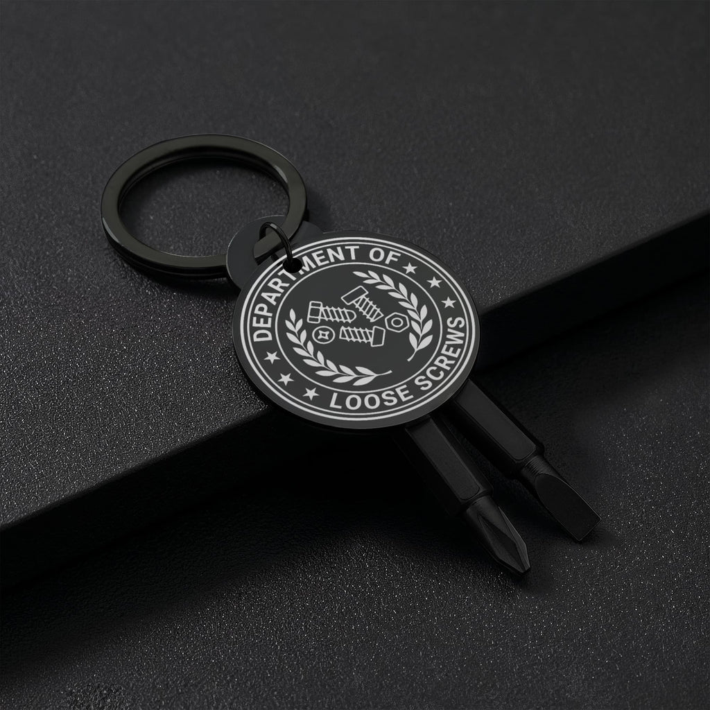Department of Loose Screws Pocket Screwdriver Keychain
