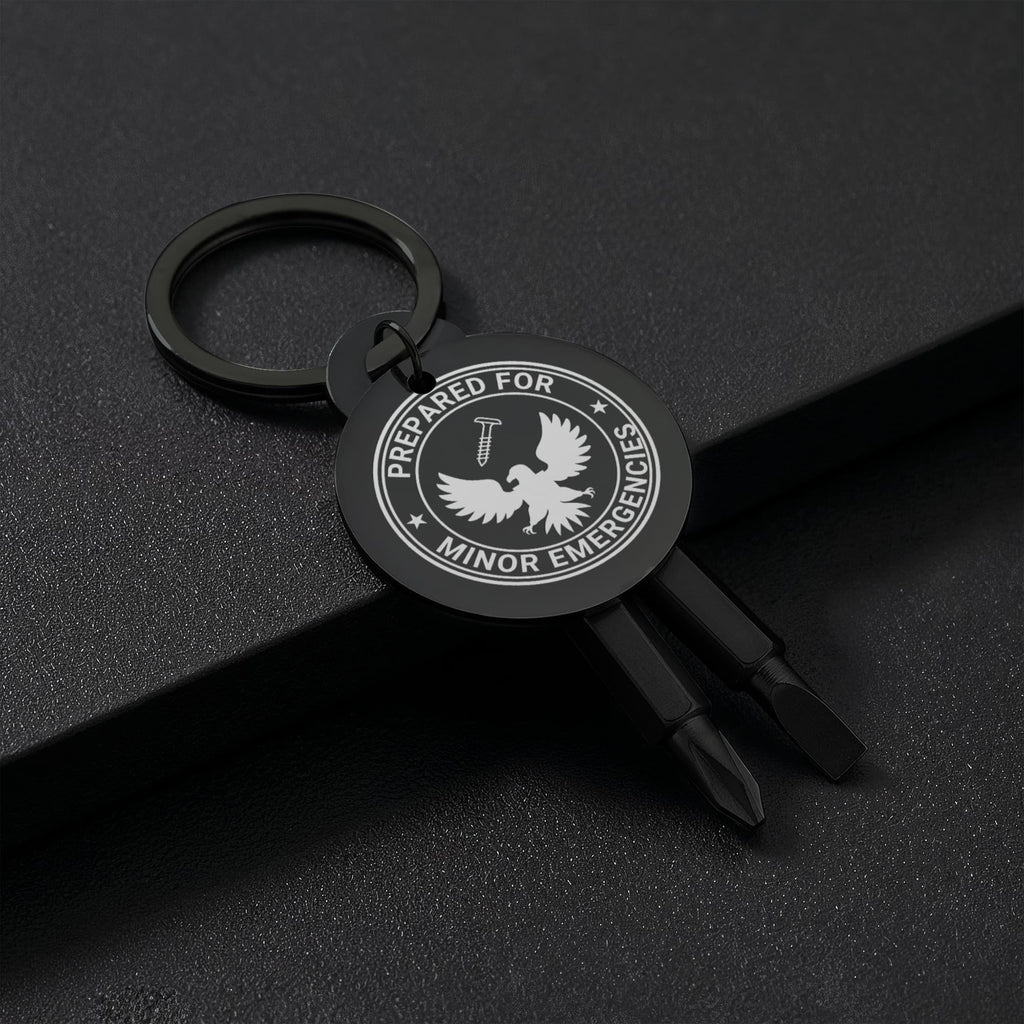 Prepared for Minor Emergencies Pocket Screwdriver Keychain