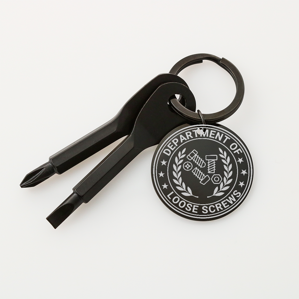Department of Loose Screws Pocket Screwdriver Keychain