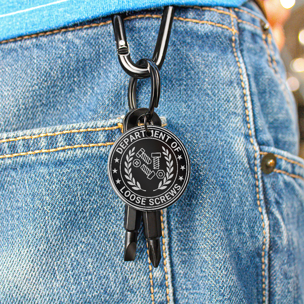 Department of Loose Screws Pocket Screwdriver Keychain