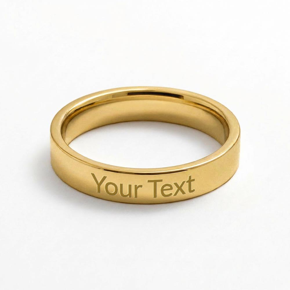 Personalized Engraved Women's Ring | Custom Name & Message Band