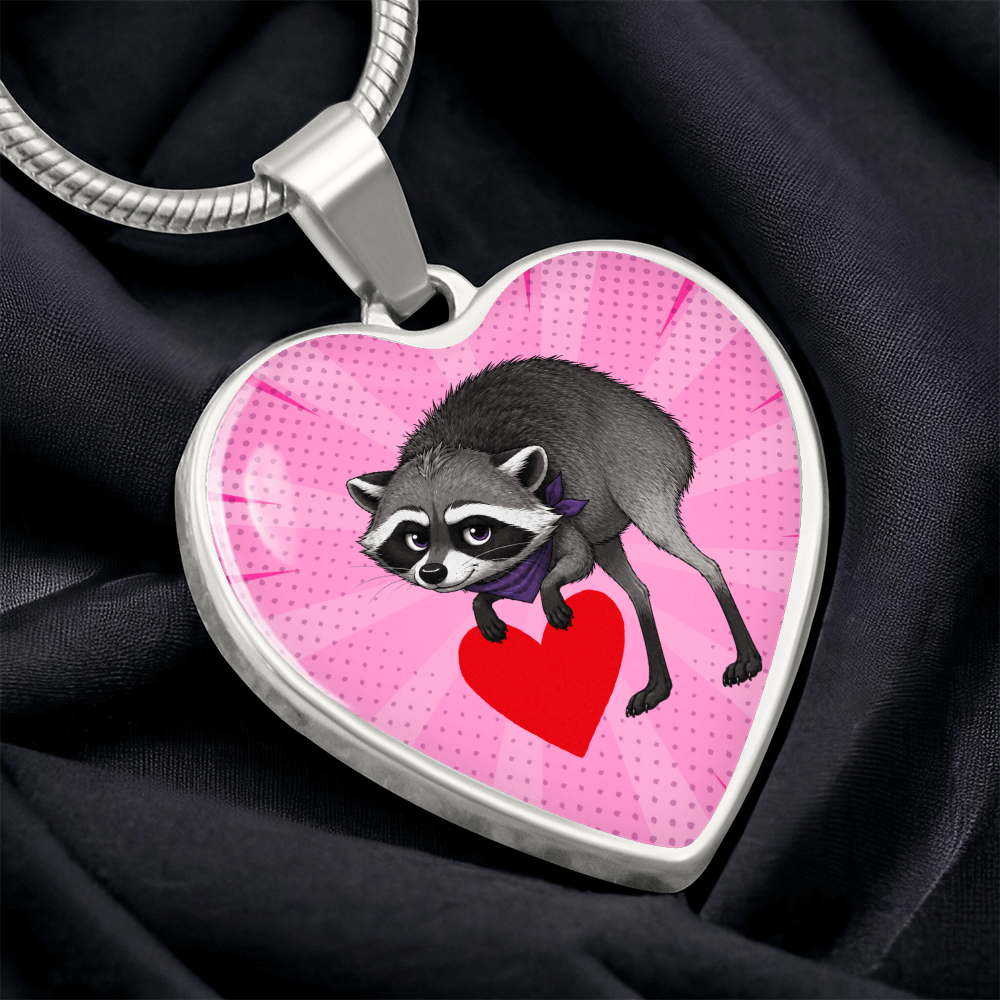 Jimothy Raccoon Heart Necklace – Cute Keepsake Jewelry