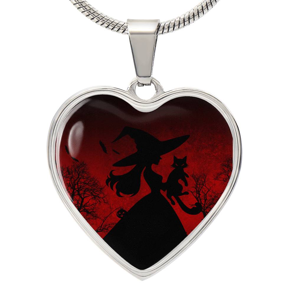 Halloween Cat Lady Love Necklace