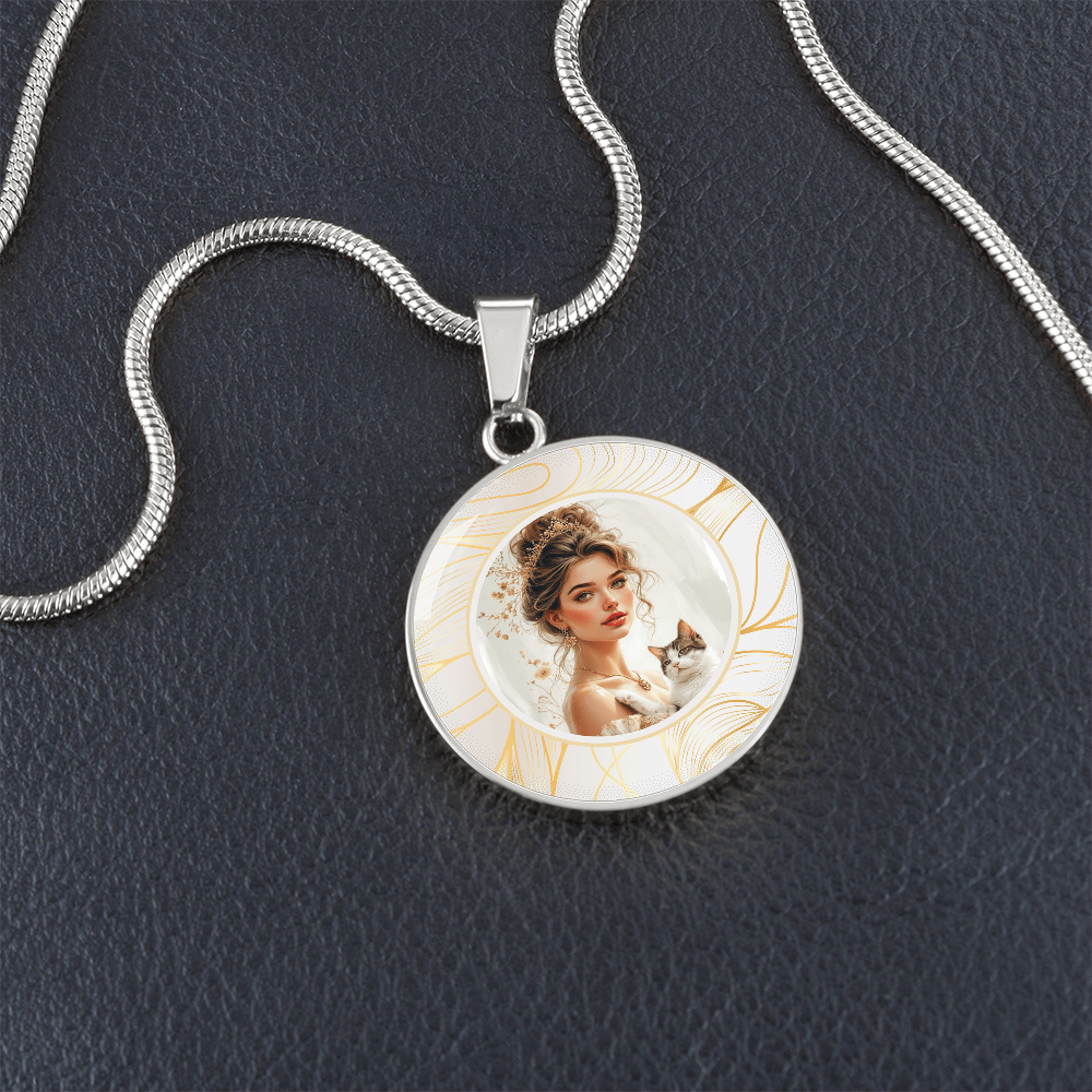 Beautiful Cat Lady Pendant Necklace