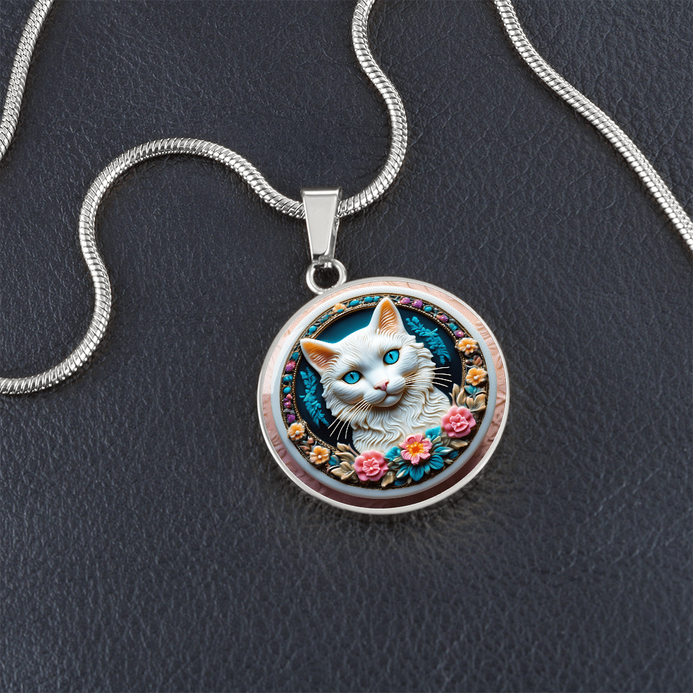 Colorful Cat Cameo Necklace ShineOn Fulfillment