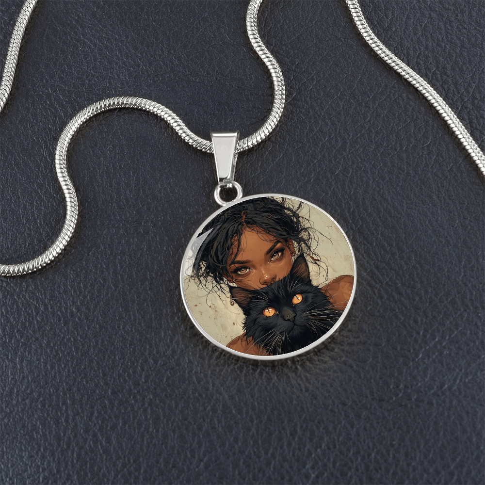 Beautiful Cat Lady Pendant Necklace