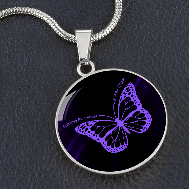 Epilepsy Butterfly Necklace ShineOn Fulfillment