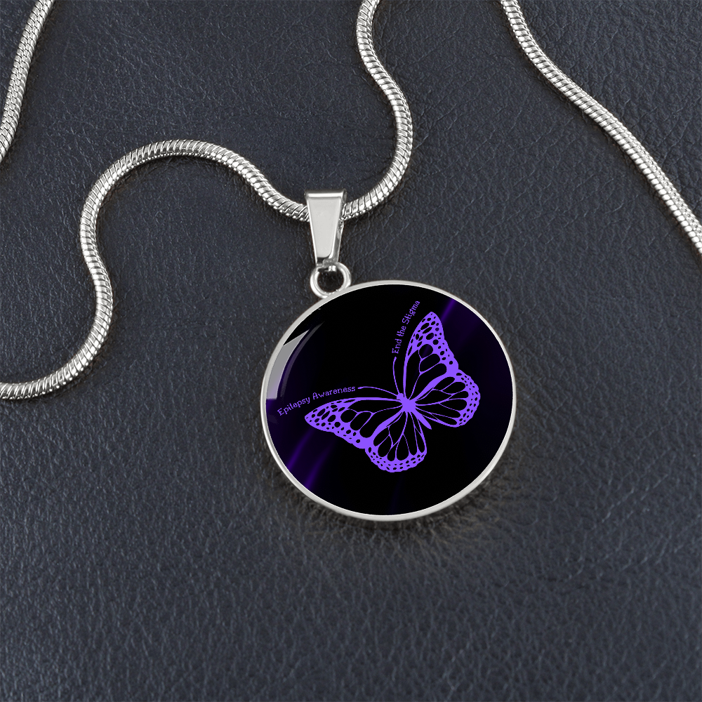 Epilepsy Butterfly Necklace ShineOn Fulfillment