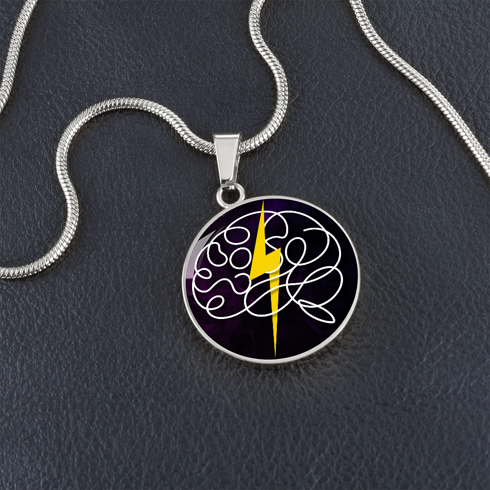 Electric Mind Brain Lightning Necklace