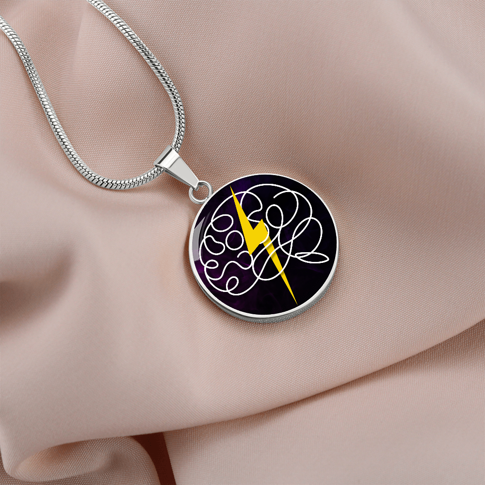 Electric Mind Brain Lightning Necklace
