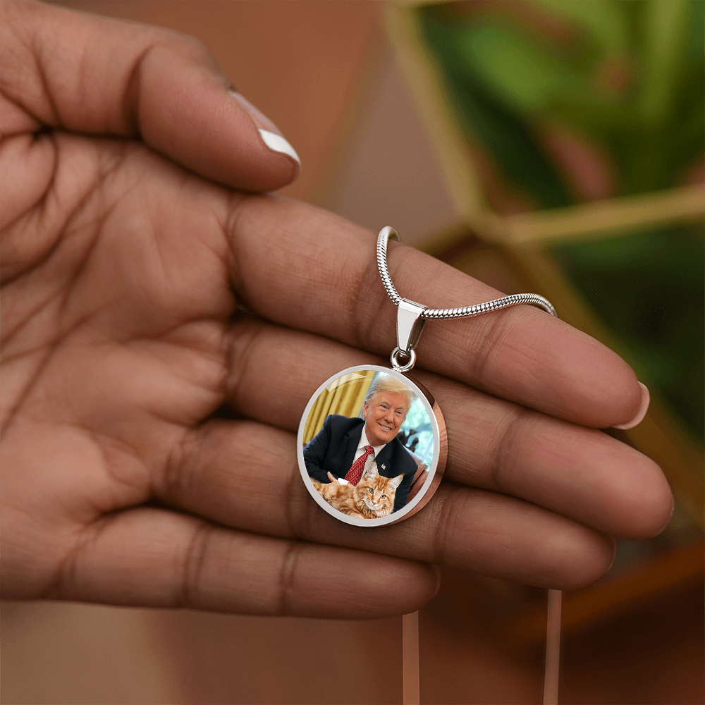 Trump with Cat Necklace ShineOn Fulfillment