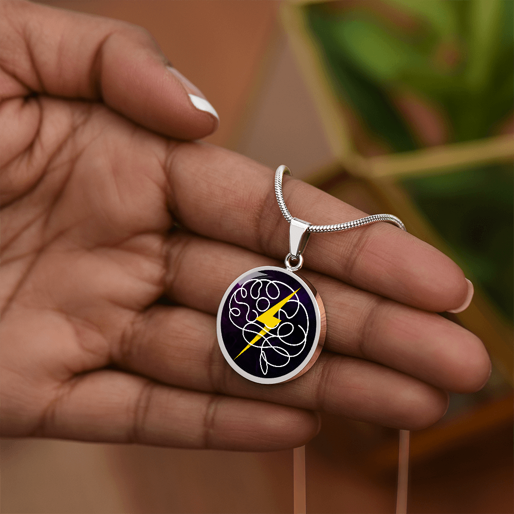 Electric Mind Brain Lightning Necklace