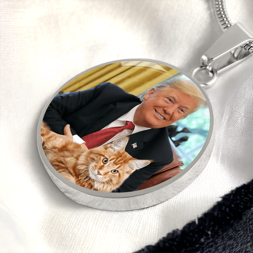 Trump with Cat Necklace ShineOn Fulfillment