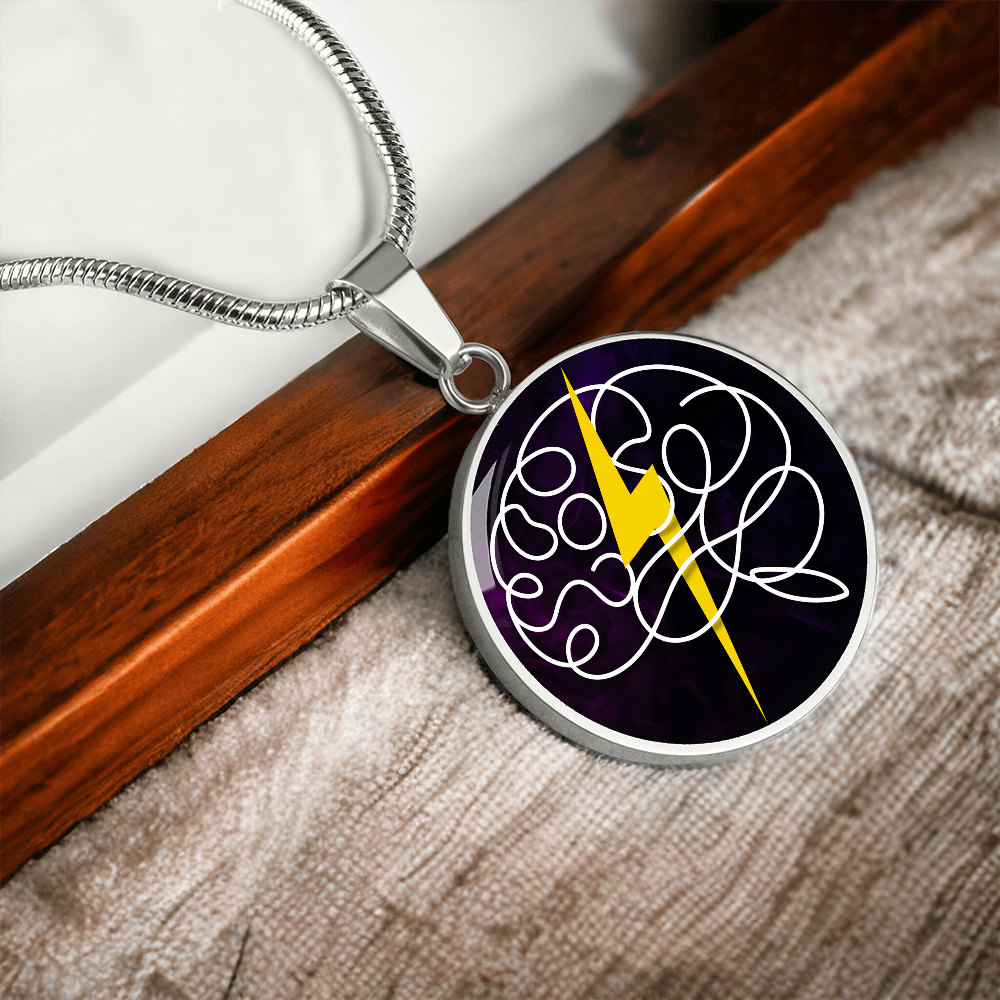 Electric Mind Brain Lightning Necklace
